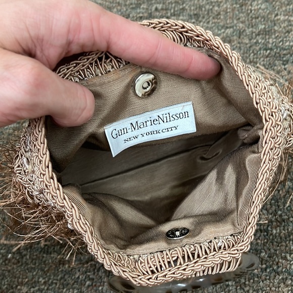 Gun Marie Nilsson New York vintage taupe crochet handbag - Picture 6 of 6